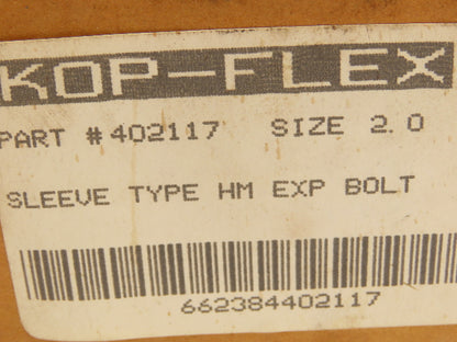 Kop-Flex 402117 Sleeve Type HM Exposed Bolts Size 2 Series H