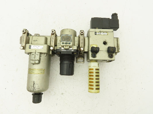 SMC AF40-N04-Z Pneumatic Filter Modular Solenoid Valve Regulator Assembly