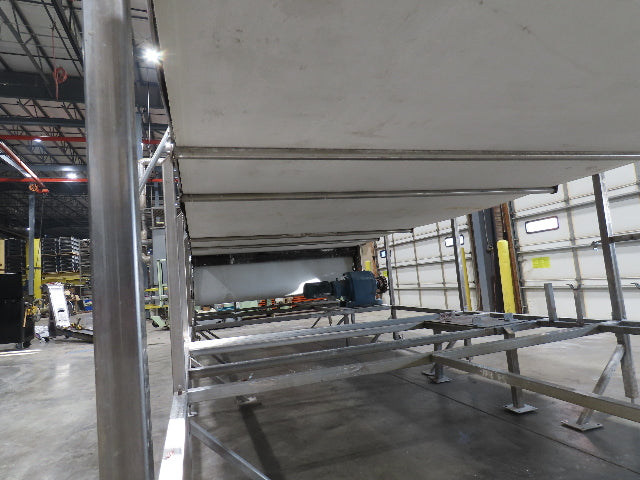 Stainless Food Grade Belt Conveyor 96" Wide 28'L 460V 3PH 16 FPM