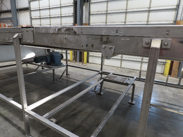 Stainless Food Grade Belt Conveyor 96" Wide 28'L 460V 3PH 16 FPM