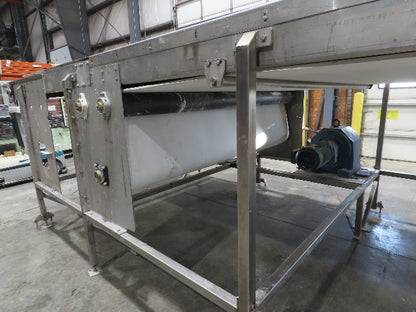Stainless Food Grade Belt Conveyor 96" Wide 28'L 460V 3PH 16 FPM