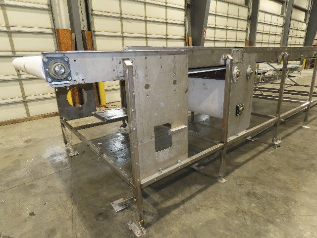 Stainless Food Grade Belt Conveyor 96" Wide 28'L 460V 3PH 16 FPM