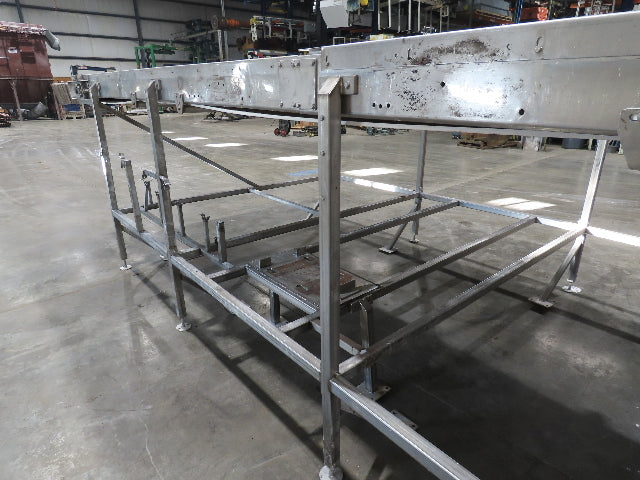 Stainless Food Grade Belt Conveyor 96" Wide 28'L 460V 3PH 16 FPM