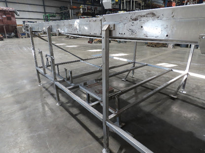 Stainless Food Grade Belt Conveyor 96" Wide 28'L 460V 3PH 16 FPM