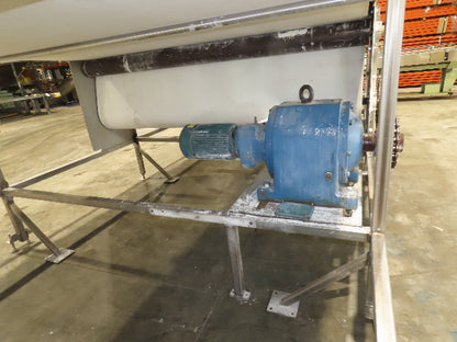Stainless Food Grade Belt Conveyor 96" Wide 28'L 460V 3PH 16 FPM