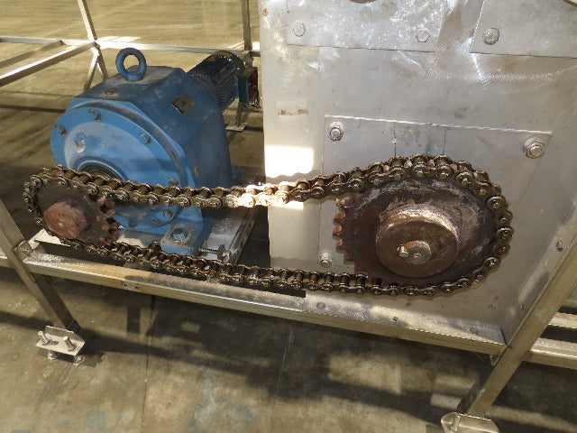 Stainless Food Grade Belt Conveyor 96" Wide 28'L 460V 3PH 16 FPM