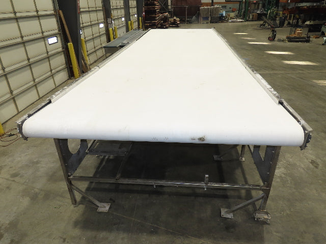 Stainless Food Grade Belt Conveyor 96" Wide 28'L 460V 3PH 16 FPM