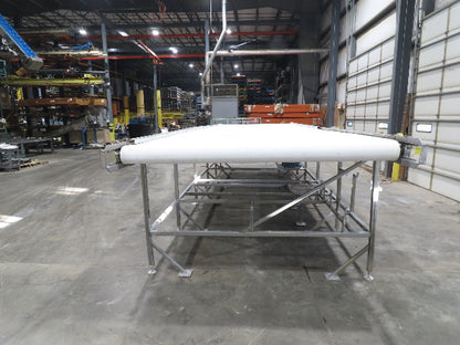 Stainless Food Grade Belt Conveyor 96" Wide 28'L 460V 3PH 16 FPM