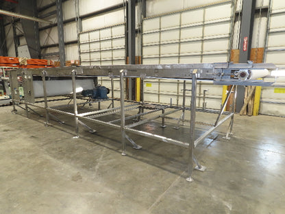 Stainless Food Grade Belt Conveyor 96" Wide 28'L 460V 3PH 16 FPM