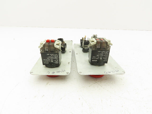 Injection Molding Machine E-Stop Button Assembly Lot of 2