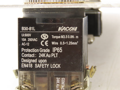 Injection Molding Machine E-Stop Button Assembly Lot of 2