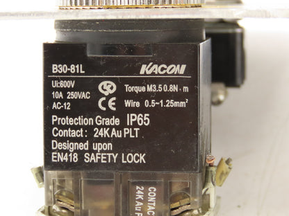 Injection Molding Machine E-Stop Button Assembly Lot of 2