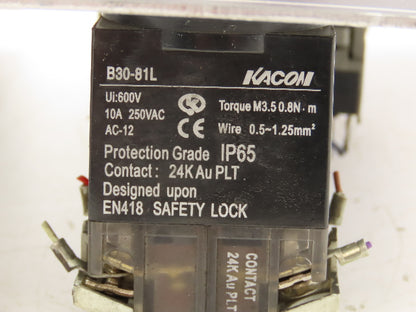 Injection Molding Machine E-Stop Button Assembly Lot of 2