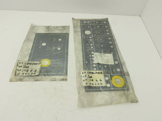 Injection Molding Machine Pushbutton HMI Assembly Cover Panel Frame Lot of 2