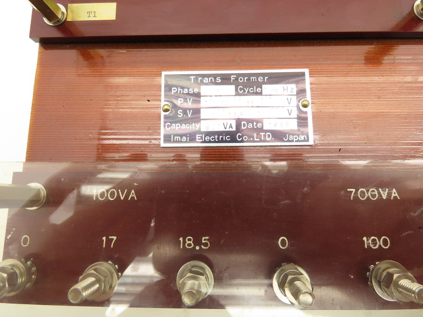 Imai Electric Industrial Transformer 1PH 415V PV 110V SV 800VA