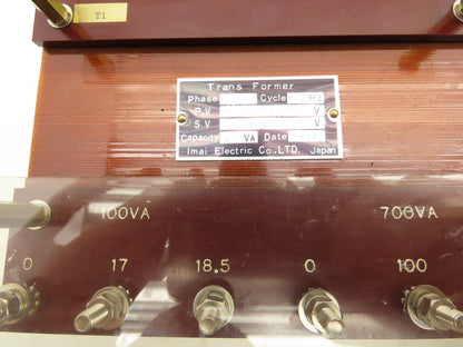 Imai Electric Industrial Transformer 1PH 415V PV 110V SV 800VA