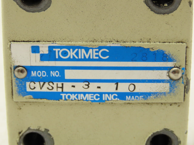Tokimec Vickers CVSH-3-10 Hydraulic Shuttle Valve