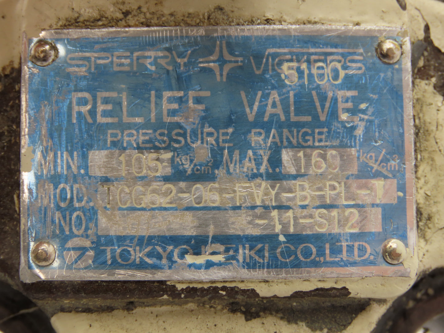 Vickers TCG62-06-FVY-B-PL-T-11-S12 Hydraulic Relief Valve