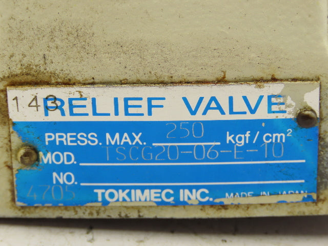 Tokimec Vickers TSCG20-06-E-10 Hydraulic Relief Valve