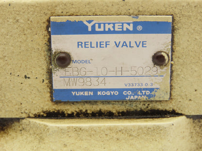 Yuken EBG-10-H-5029 Hydraulic Relief Valve