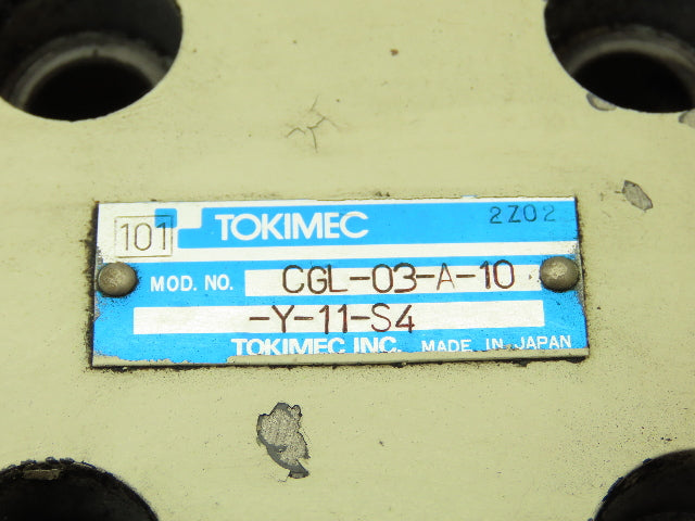 Tokimec Vickers CGL-03-A-10-Y-11-S4 Hydraulic Pressure Relief Control Valve