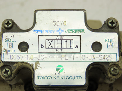 Vickers DG4V-3-6C/DG5V-H8-3C Hydraulic Directional Solenoid Valve 100/110V