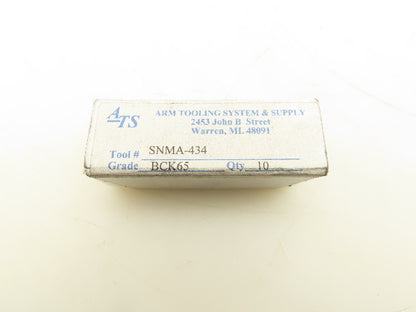 Arm Tooling System SNMA-434 Indexable Carbide Insert Grade BCK65 Lot Of 47
