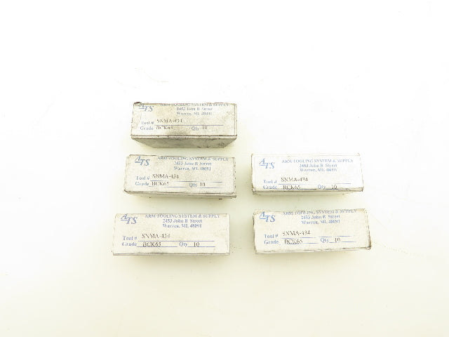 Arm Tooling System SNMA-434 Indexable Carbide Insert Grade BCK65 Lot Of 47