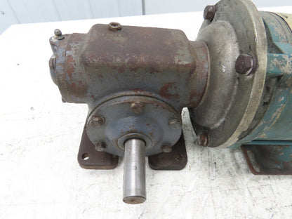 Reliance P56H Gearmotor 30:1 Reducer .33Hp 230/460V 3PH 60 RPM LH Output 56C