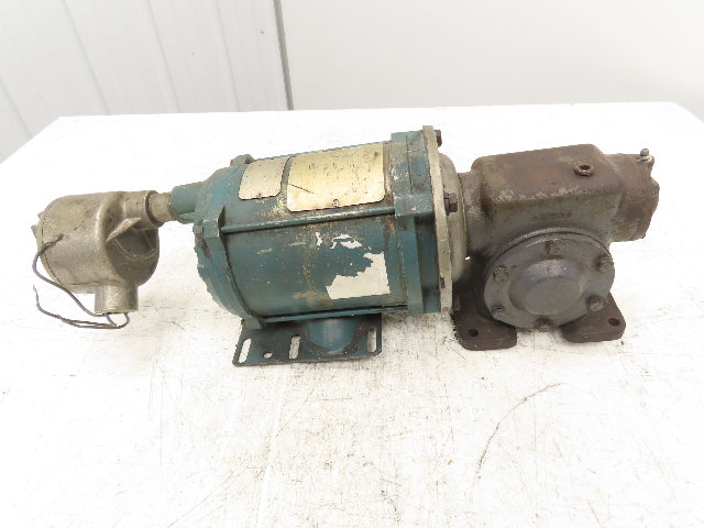 Reliance P56H Gearmotor 30:1 Reducer .33Hp 230/460V 3PH 60 RPM LH Output 56C