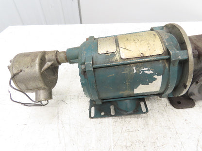 Reliance P56H Gearmotor 30:1 Reducer .33Hp 230/460V 3PH 60 RPM LH Output 56C