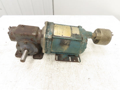 Reliance P56H Gearmotor 30:1 Reducer .33Hp 230/460V 3PH 60 RPM LH Output 56C