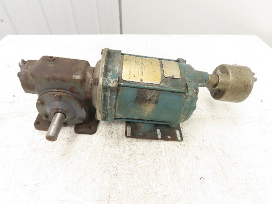 Reliance P56H Gearmotor 30:1 Reducer .33Hp 230/460V 3PH 60 RPM LH Output 56C