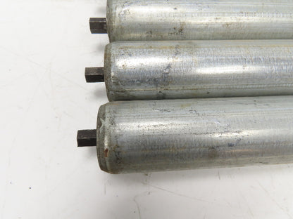 1.9"x 31"BF  Galvanized Steel Gravity Conveyor Roller 7/16" Hex Axle  Lot of 12