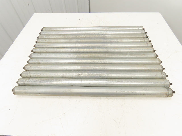 1.9"x 31"BF  Galvanized Steel Gravity Conveyor Roller 7/16" Hex Axle  Lot of 12
