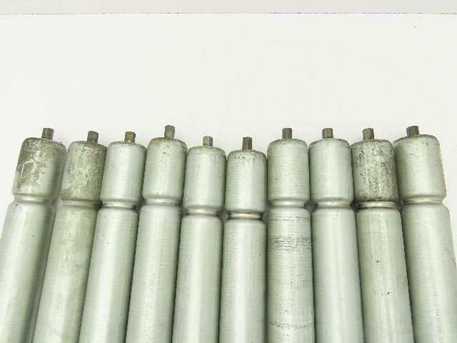 1.9"x 15"BF Single Groove Steel Gravity Conveyor Roller 7/16" Hex Axle Lot of 10