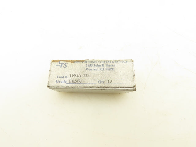 Arm Tooling Systems TNGA-332 Indexable Ceramic Insert Grade BK600 Lot Of 16