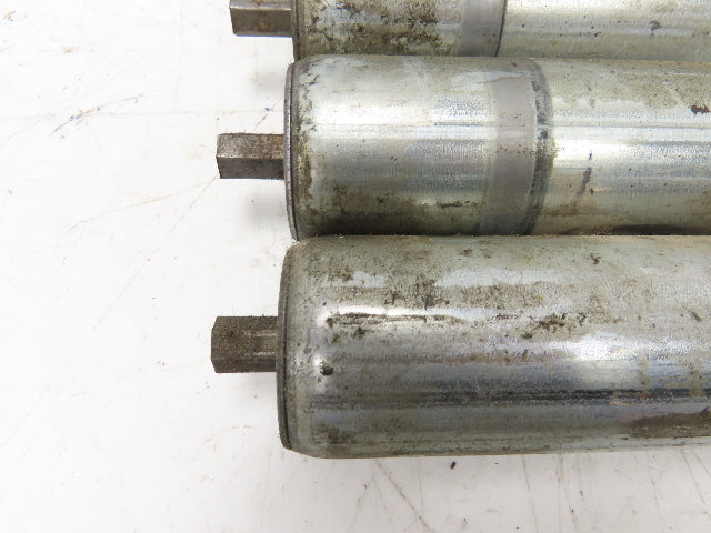 1.9"x 18.5"BF Galvanized Steel Gravity Conveyor Roller 7/16" Hex Axle Lot of 12