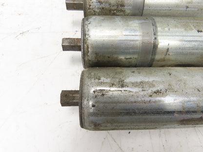 1.9"x 18.5"BF Galvanized Steel Gravity Conveyor Roller 7/16" Hex Axle Lot of 12