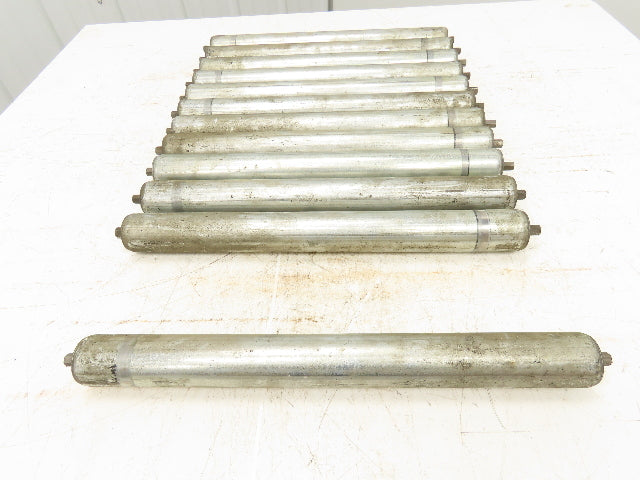 1.9"x 18.5"BF Galvanized Steel Gravity Conveyor Roller 7/16" Hex Axle Lot of 12