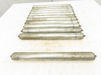 1.9"x 18.5"BF Galvanized Steel Gravity Conveyor Roller 7/16" Hex Axle Lot of 12