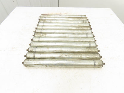 1.9"x 18.5"BF Galvanized Steel Gravity Conveyor Roller 7/16" Hex Axle Lot of 12