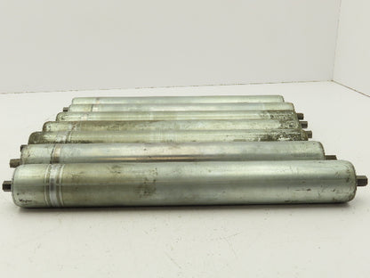 1.9"x 15"BF Galvanized Steel Gravity Conveyor Roller 7/16" Hex Axle  Lot of 7