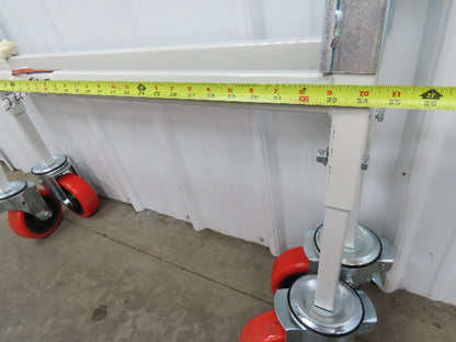 Roach Conveyor Leg Support 30"H x 34"W w/Locking Caster Wheels  Set of 2