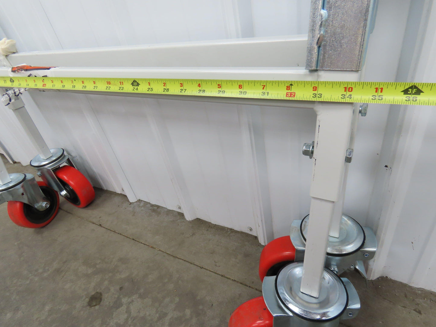 Roach Conveyor Leg Support 30"H x 34"W w/Locking Caster Wheels  Set of 2