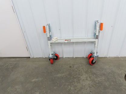 Roach Conveyor Leg Support 30"H x 34"W w/Locking Caster Wheels  Set of 2