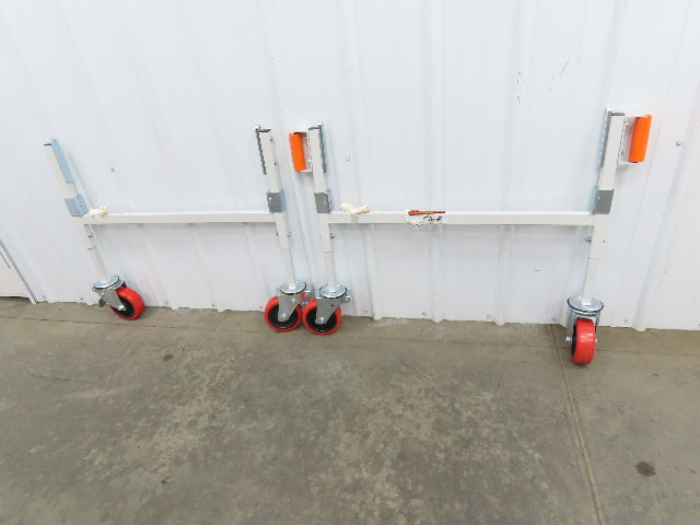 Roach Conveyor Leg Support 30"H x 34"W w/Locking Caster Wheels  Set of 2