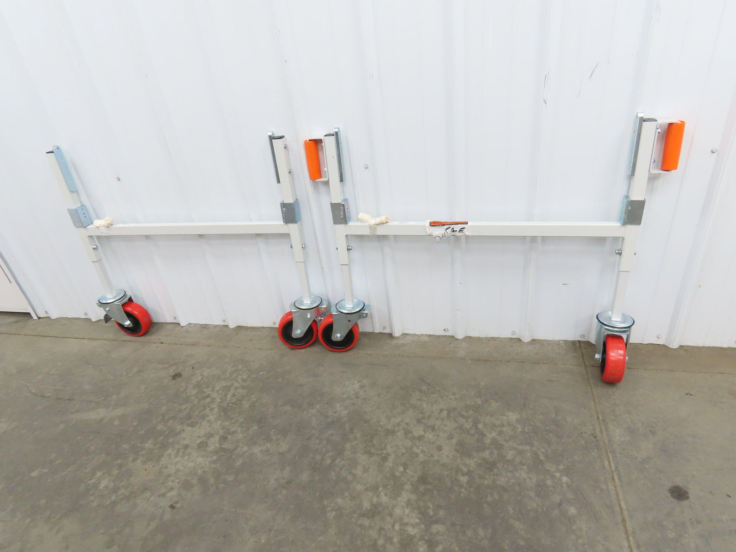 Roach Conveyor Leg Support 30"H x 34"W w/Locking Caster Wheels  Set of 2