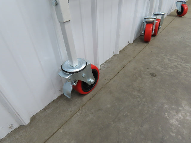 Roach Conveyor Leg Support 30"H x 34"W w/Locking Caster Wheels  Set of 2