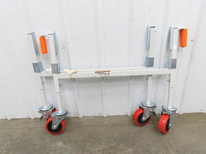 Roach Conveyor Leg Support 30"H x 34"W w/Locking Caster Wheels  Set of 2